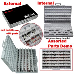 Two SMD SMT Resistor Capacitor 1206 0805 0603 Box Organizer Craft Beads Storage 144 Compartments for Each Box