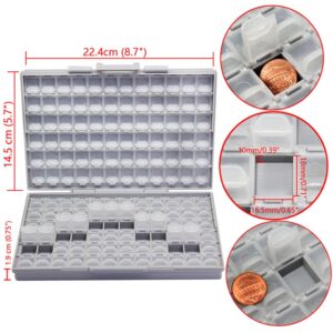 Two SMD SMT Resistor Capacitor 1206 0805 0603 Box Organizer Craft Beads Storage 144 Compartments for Each Box