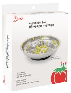 dritz magnetic bowl pin dish, silver