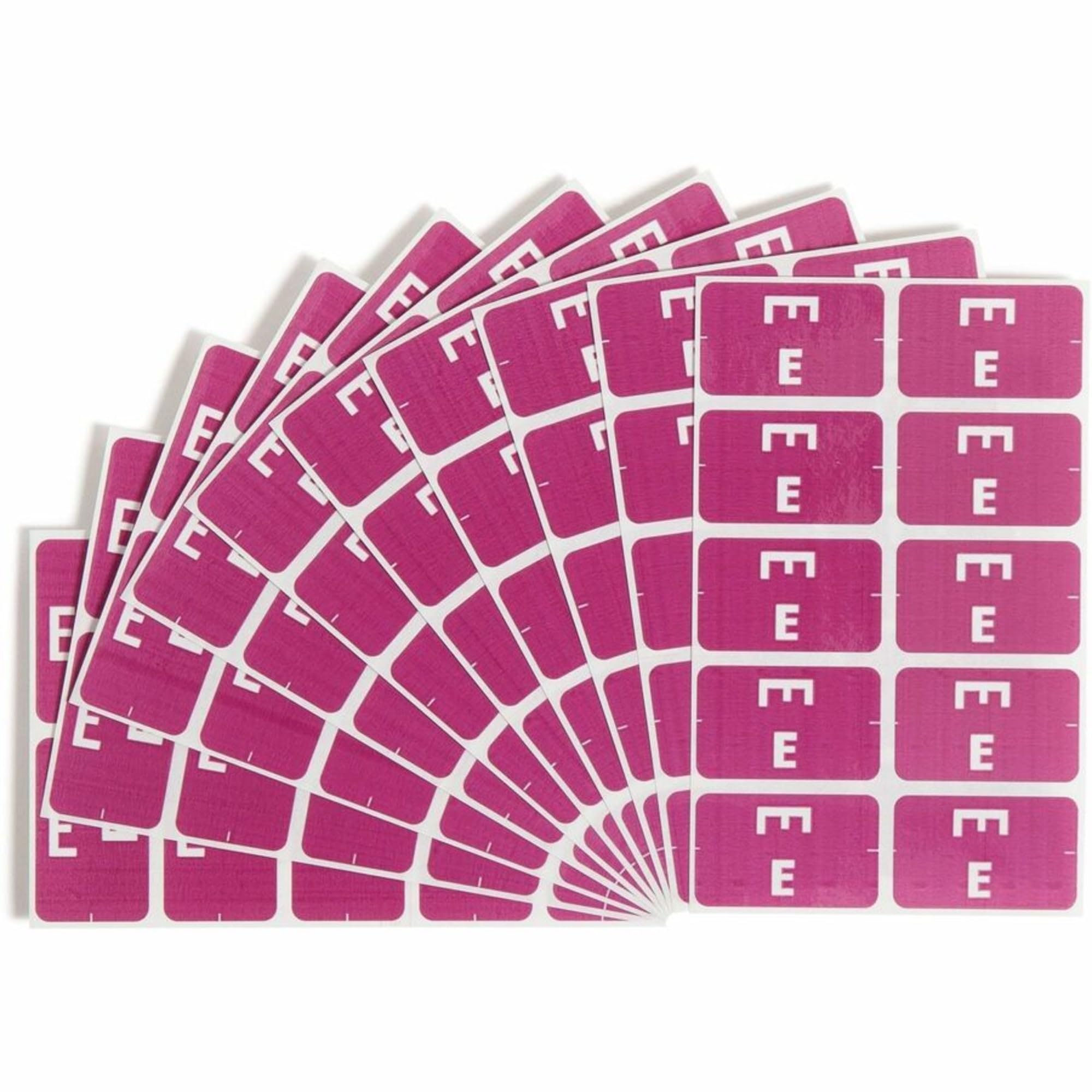 Smead AlphaZ ACCS Color-Coded Alphabetic Label E, Purple, 100 Labels per Pack (67175)