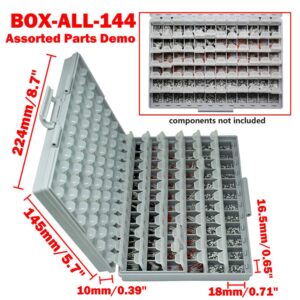 Two SMD SMT Resistor Capacitor 1206 0805 0603 Box Organizer Craft Beads Storage 144 Compartments for Each Box