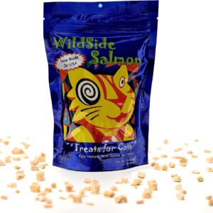 WILDSIDESALMON WildSide Salmon - 100% Wild Alaskan Salmon Freeze Dried Cat Treats - Healthy Training Treat - 3oz (3 Pack)