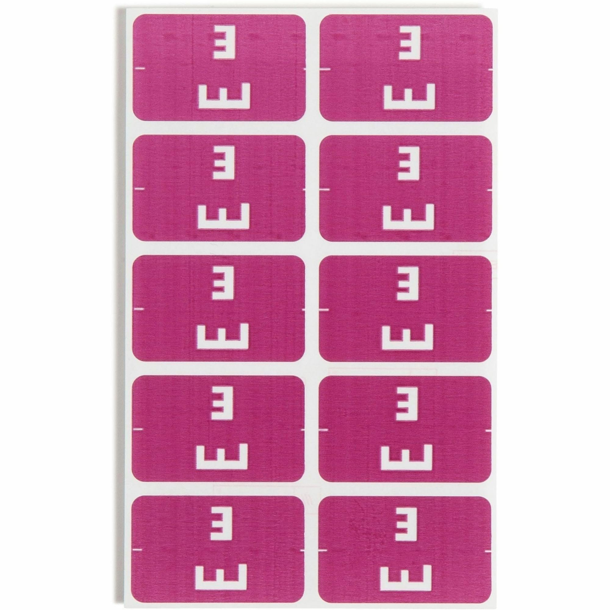 Smead AlphaZ ACCS Color-Coded Alphabetic Label E, Purple, 100 Labels per Pack (67175)