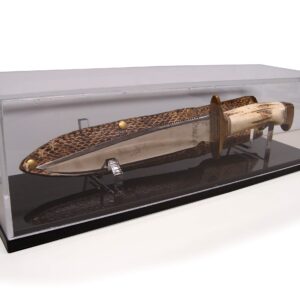 RCS Plastics Knife Display Case 14in Stand with Sheath or Scabbard Holder Fits Custom Work and Randall Knives (50014-2)