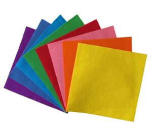 100% wool craft felt color assortments: 8 bright colors