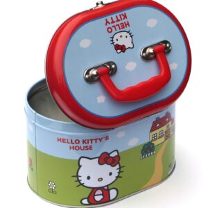 Hello Kitty House Oval Tin Train Case/Sewing Box