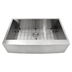 nantucket sinks apron332110-16 33-inch pro series single bowl undermount apron kitchen sink, stainless steel