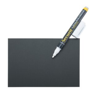 american metalcraft taga6wt chalk card, mini, black, small