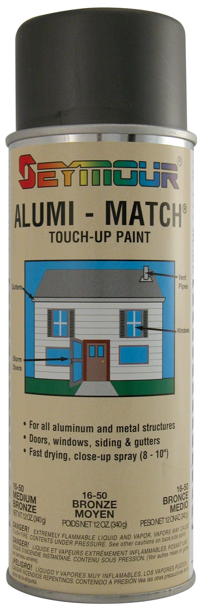 Seymour Paint 16-50 Touch-up Paint Spray Paint Bronze Tone 12 Ounce (Pack of 1)(Packaging May Vary)