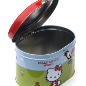 Hello Kitty House Oval Tin Train Case/Sewing Box