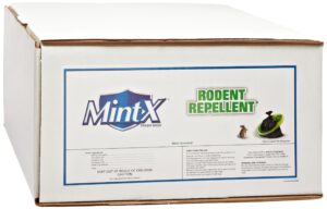 mint-x rodent repellent trash bags, 1.3 mil, flat seal, 47" height x 43" length, black (pack of 100)