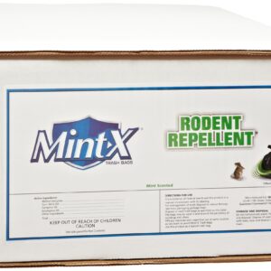 Mint-X Rodent Repellent Trash Bags, 1.3 Mil, Flat Seal, 47" Height x 43" Length, Black (Pack of 100)