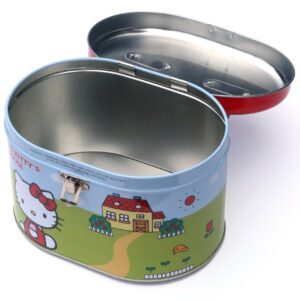 Hello Kitty House Oval Tin Train Case/Sewing Box