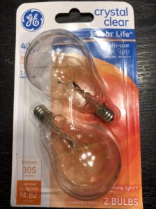 bulb 40w a15 clr 2pk