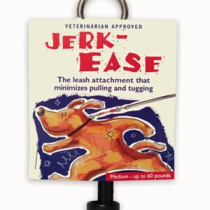 JERK-EASE BUNGEE DOG LEASH EXTENSION – Patented Shock Absorber Attachment Protects You and Your Dogs – Works with ANY Leash & Collar or Harness – a MUST for Retractable Leashes – PICK SIZE/COLOR BELOW