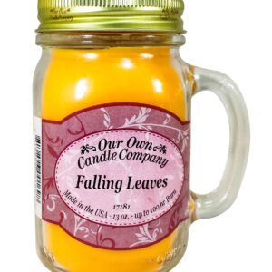 Our Own Candle Company, Falling Leaves Scented Mason Jar Candle, 100 Hour Burn Time, 13 Ounces