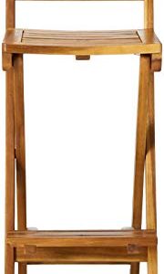 Christopher Knight Home Atlantic Outdoor Foldable Wood Barstool, 31", Natural Wood