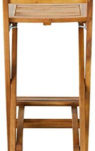 Christopher Knight Home Atlantic Outdoor Foldable Wood Barstool, 31", Natural Wood