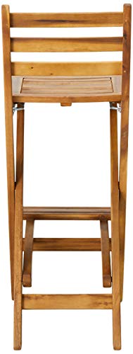 Christopher Knight Home Atlantic Outdoor Foldable Wood Barstool, 31", Natural Wood