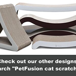 PetFusion Ultimate Cat Scratcher Lounge, Reversible Infinity Scratcher in Multiple Colors. Made from Recycled Corrugated Cardboard, Durable & Long Lasting