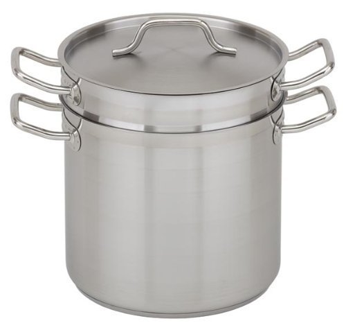 Royal Industries Double Boiler with Lid, 16 qt, 11" x 10.4" HT, Stainless Steel, Commercial Grade - NSF Certified