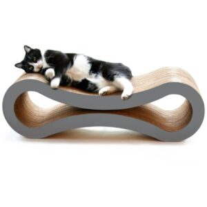 petfusion ultimate cat scratcher lounge, reversible infinity scratcher in multiple colors. made from recycled corrugated cardboard, durable & long lasting