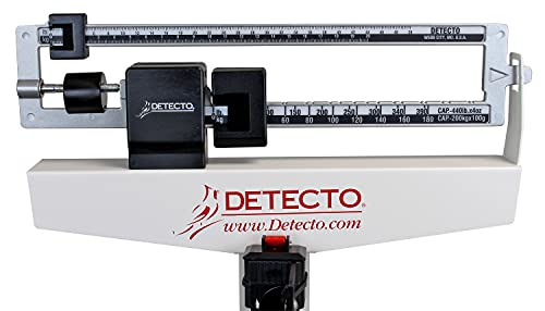 DETECTO 339 Mechanical Physician Beam Scale with Height Rod, Dual Reading KG/LB