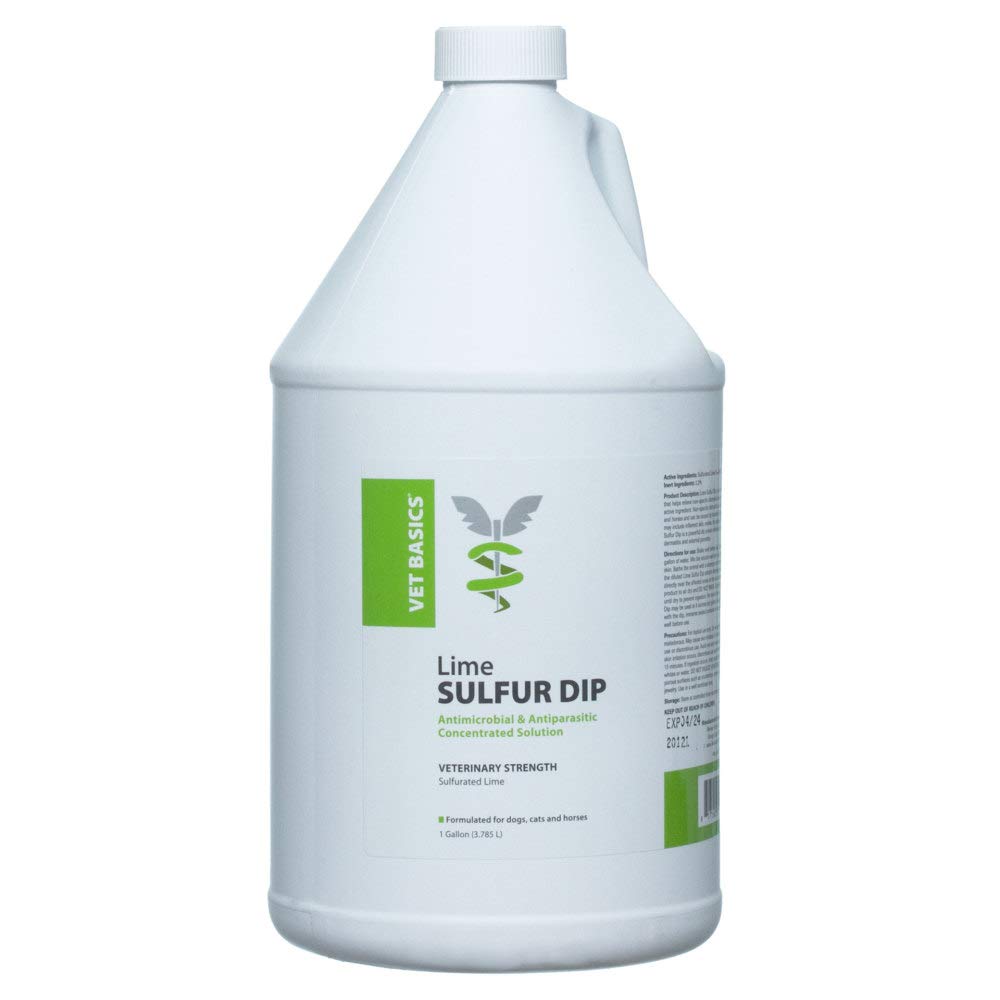 Vet Basics Lime Sulfur Dip- Concentrated Solution- for Dogs, Cats & Horses- Gallon