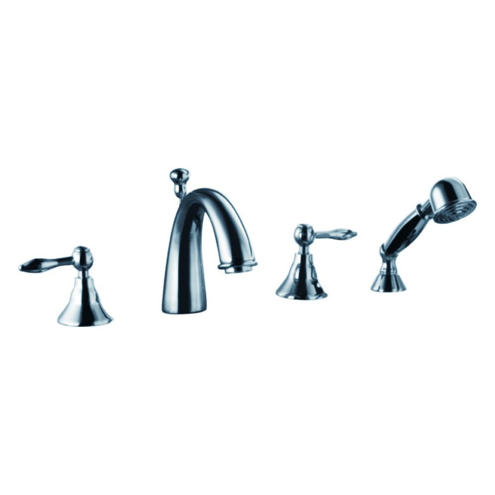 Dawn DS13 2119C 4-Hole Tub Filler with Personal Handshower and Lever Handles