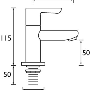 Bristan NR 3/4 C Nero Bath Taps