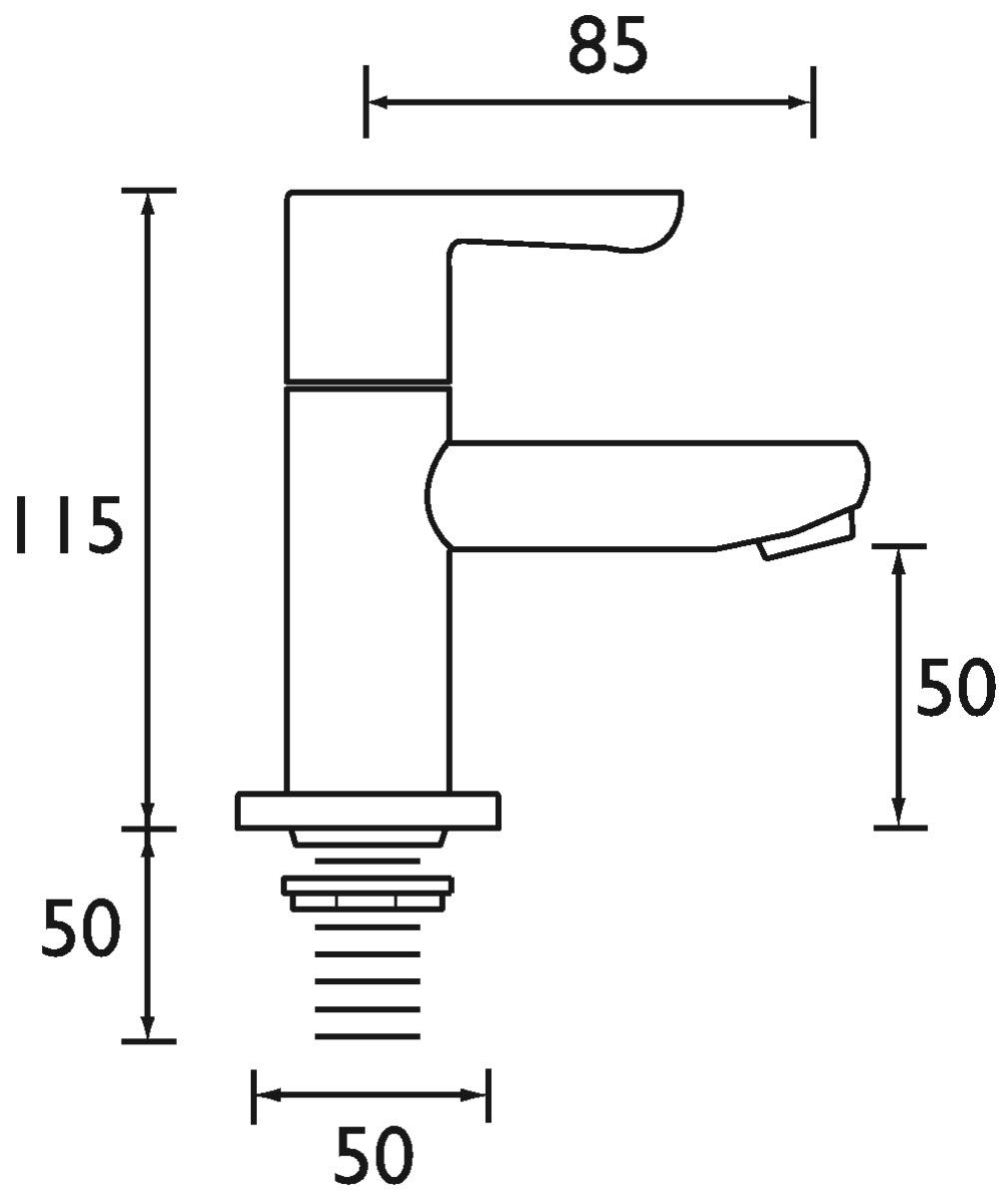 Bristan NR 3/4 C Nero Bath Taps