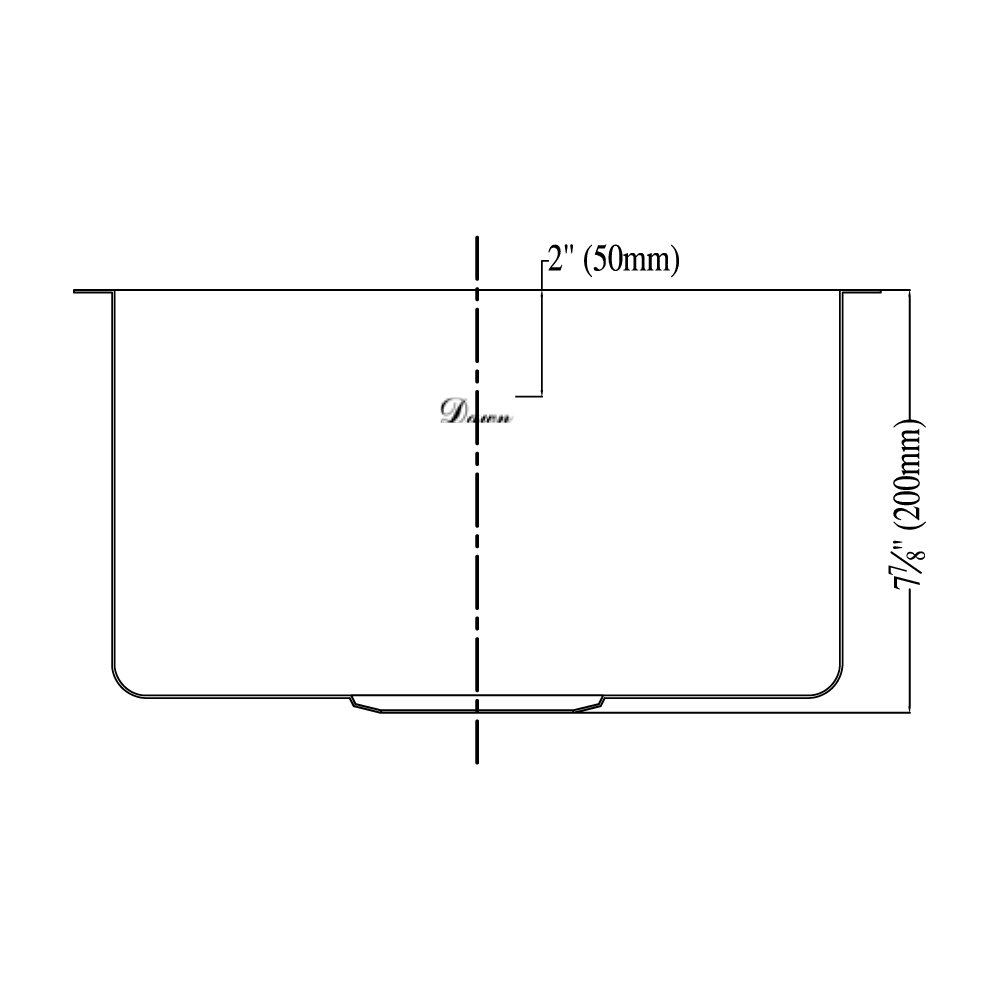 Dawn BS131507 Undermount Single Bowl Bar Sink, Polished Satin