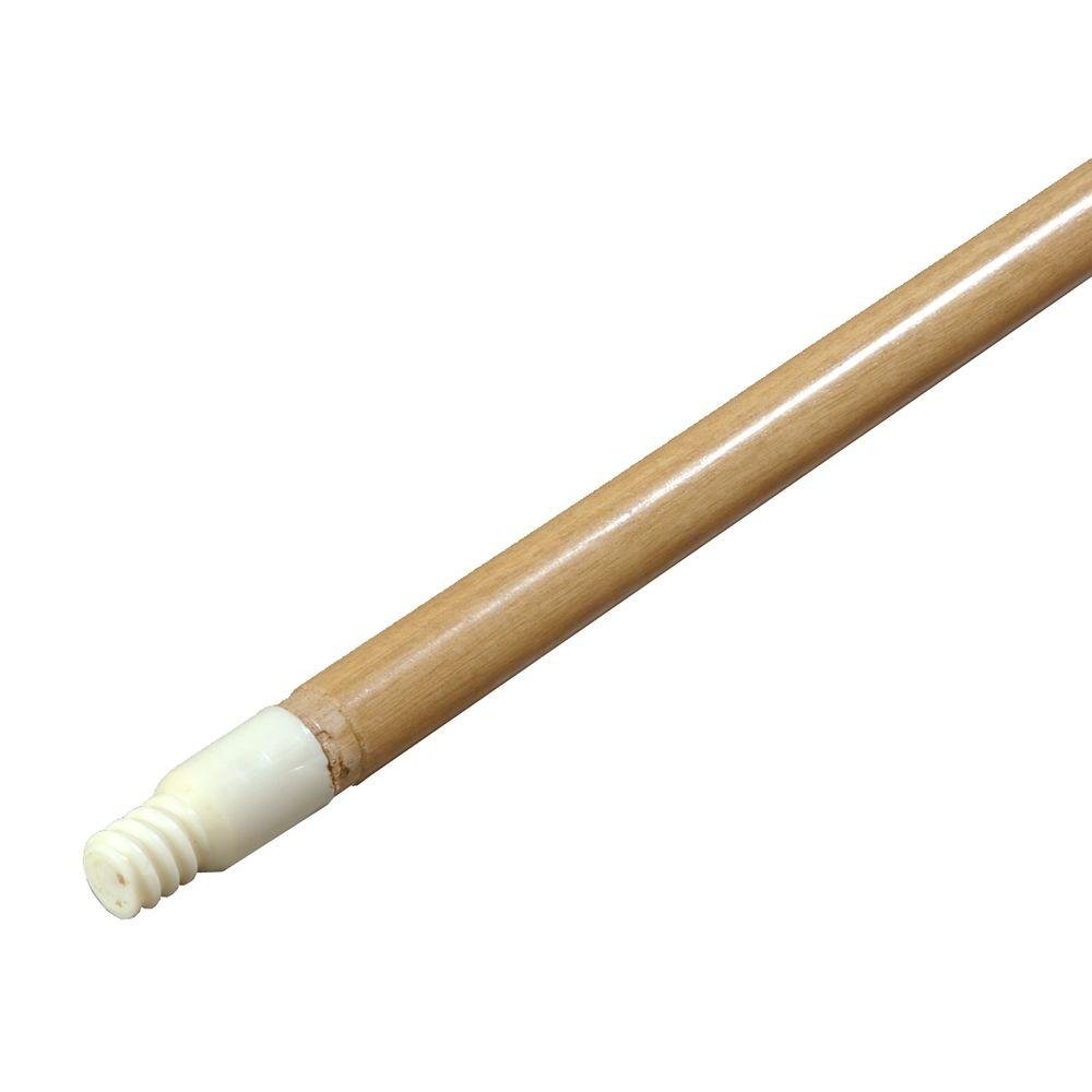 Carlisle FoodService Products 4028500 Threaded Nylon Tip Wood Handle, 0.94" Height, 0.94" Width, 60" Length, Wood/Other (Pack of 12)