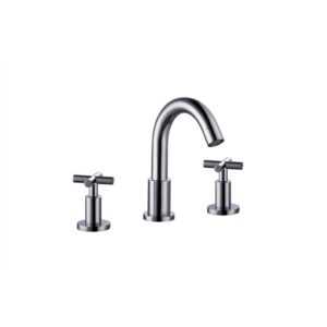 dawn ab03 1513c 3-hole widespread lavatory faucet with cross handles for 8" centers, chrome