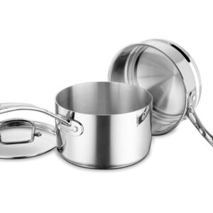 Cuisinart French Classic Tri-Ply Stainless 3-Piece Saucepan and Double Boiler Set