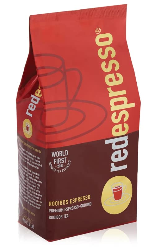 Rooibos Red Tea - Red Espresso - Original South African Red Tea - Ground - Vegan, Non GMO, Antioxidant, Caffeine-Free, Allergy Friendly, Kosher, Organic (2.2Lbs (1kg))