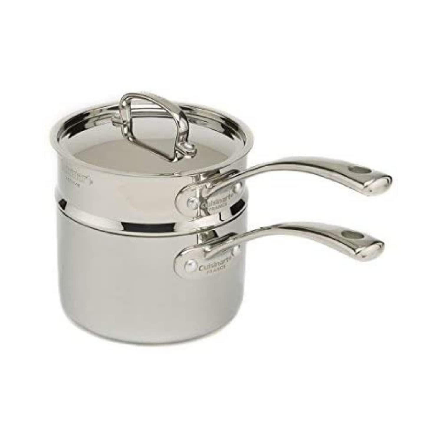 Cuisinart French Classic Tri-Ply Stainless 3-Piece Saucepan and Double Boiler Set