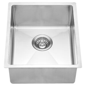 dawn bs131507 undermount single bowl bar sink, polished satin