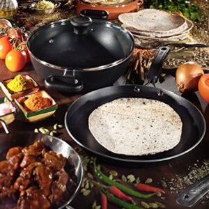 Tefal Non-Stick Kadai Curry Pan Madras Collection, Aluminium, Black, 26 cm