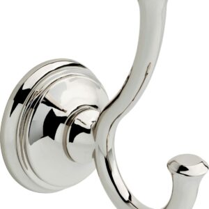 DELTA Cassidy, Robe Hook Polished Nickel Towel Holder, Bathroom Accessories, 79735-PN 3.88 x 2.50 x 3.88, 4.6 x 3.9 x 2.5 inches