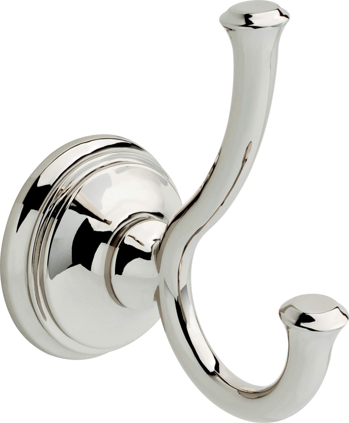 DELTA Cassidy, Robe Hook Polished Nickel Towel Holder, Bathroom Accessories, 79735-PN 3.88 x 2.50 x 3.88, 4.6 x 3.9 x 2.5 inches