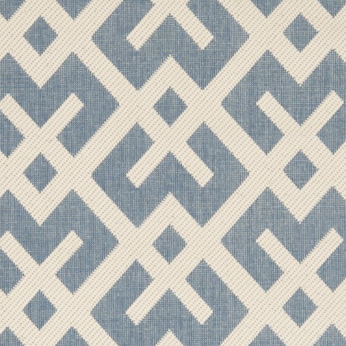 SAFAVIEH Courtyard Collection 2' x 3'7" Blue / Bone CY6915 Indoor/ Outdoor Waterproof Easy-Cleaning Patio Backyard Mudroom Accent-Rug