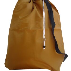 Laundry Bag with Strap, Drawstring, Lock Closure, Color: Gold, Medium Size: 24x36