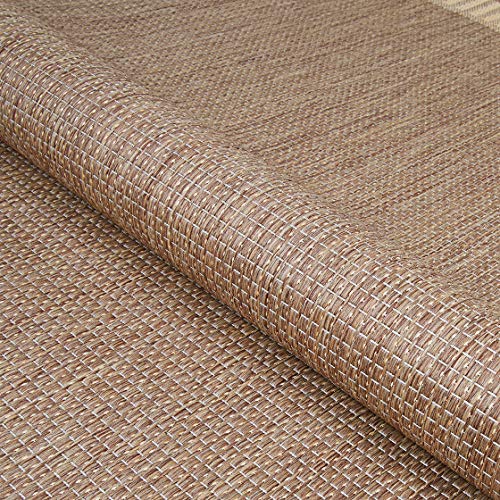 Couristan Recife 1681/1500 Wicker Rug, 5-Feet 3-Inch by 7-Feet 6-Inch, Stitch/Cocoa/Natural