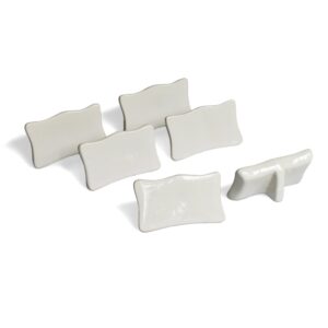 classic porcelain place cards - set of 6