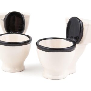 BigMouth Inc. Toilet Shot Glasses, Set of 2, Funny Gag Gift and White Elephant Gift, Potty Mouth Humor