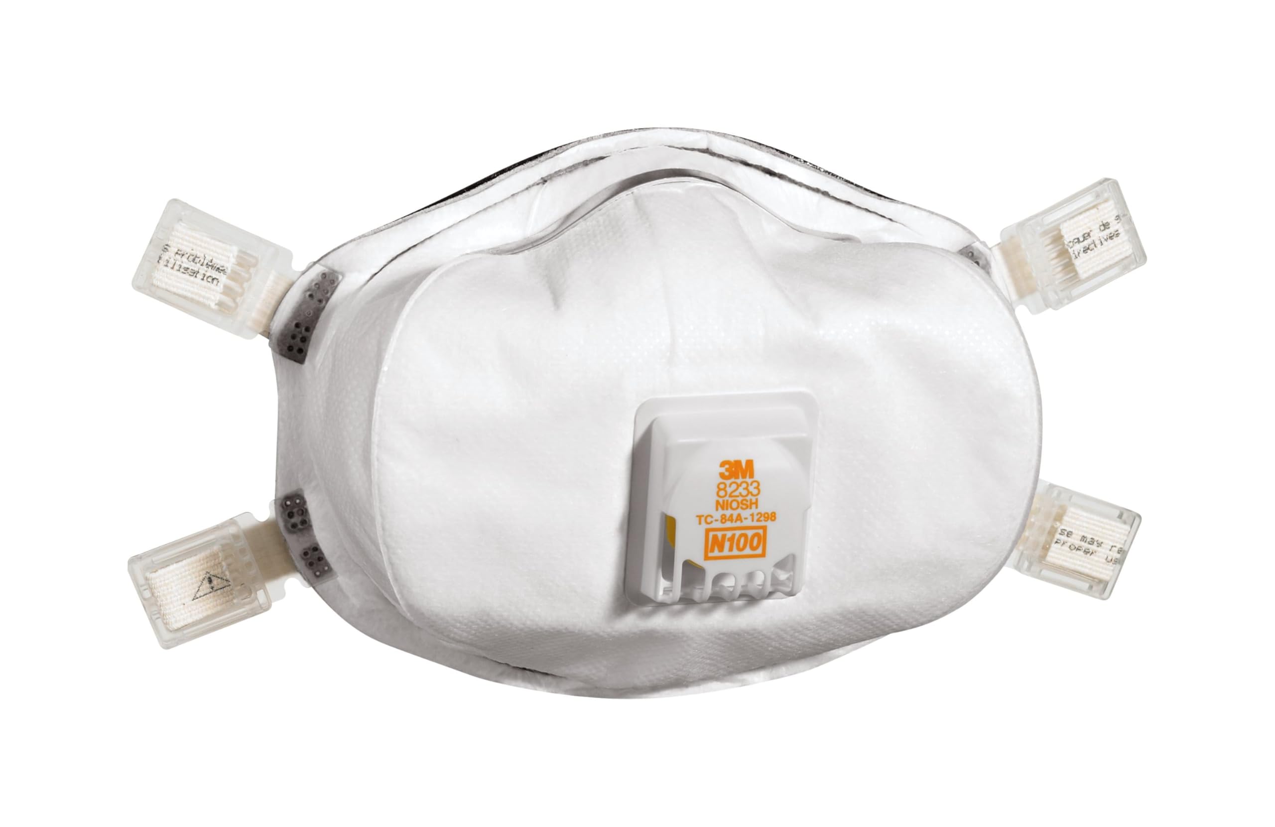 3M N100 Lead Paint Removal Valved Respirator 8233, 1 Pack, COOL FLOW Exhalation Valve, NIOSH-APPROVED, Advanced Filter Media For Easy Breathing, Adjustable Noseclip, Soft Foam Faceseal (8233PA1-B-PS)