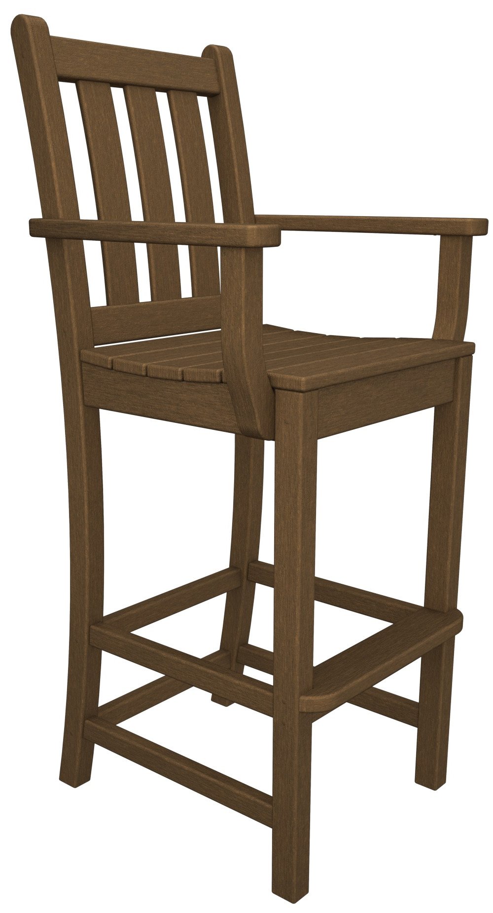 POLYWOOD® Traditional Garden Bar Chair, Black