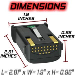 2600mAh Barcode Scanner Battery Replacement for Motorola Symbol MC9090, MC9090-G, MC9090-K, MC9090-Z, 21-61261-01, 21-65587-01, 21-65587-02, KT-21-61261, KT-21-61261-01