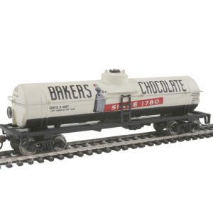 Walthers Trainline HO Scale Model 40' Tank Car - Baker's Chocolate GATX 31057